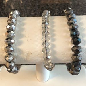3 crystal bracelets...